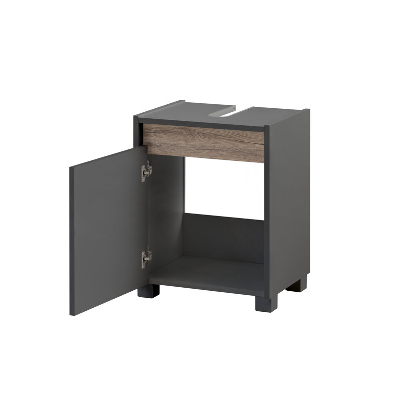 Jadus 42cm Single Bathroom Vanity Base Only, Black