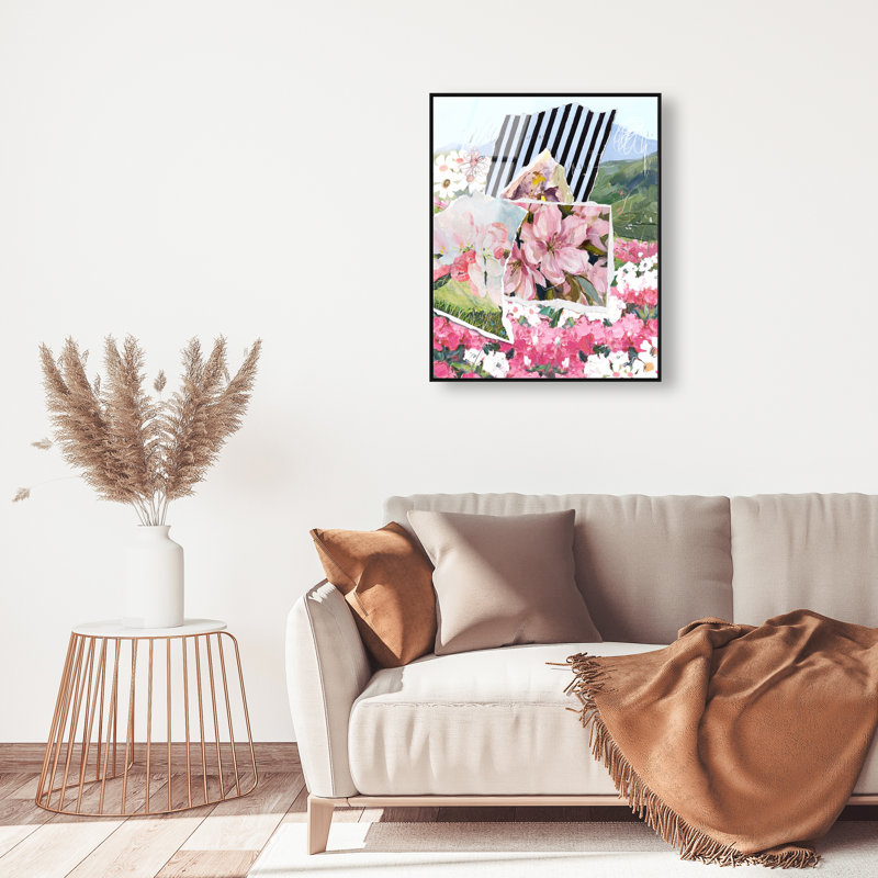 Let it All Bloom High-Gloss Frameless Acrylic Glass Wall Art Floral & Botanical Print by Oliver Gal, Ready to Hang, 16 x 20