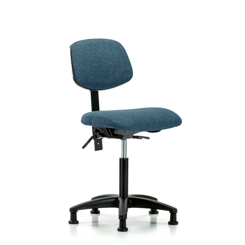 Candice Task Chair, Blue, Glides, Tilt Not Included