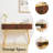 Wood Grain Console Table with Sliding Door