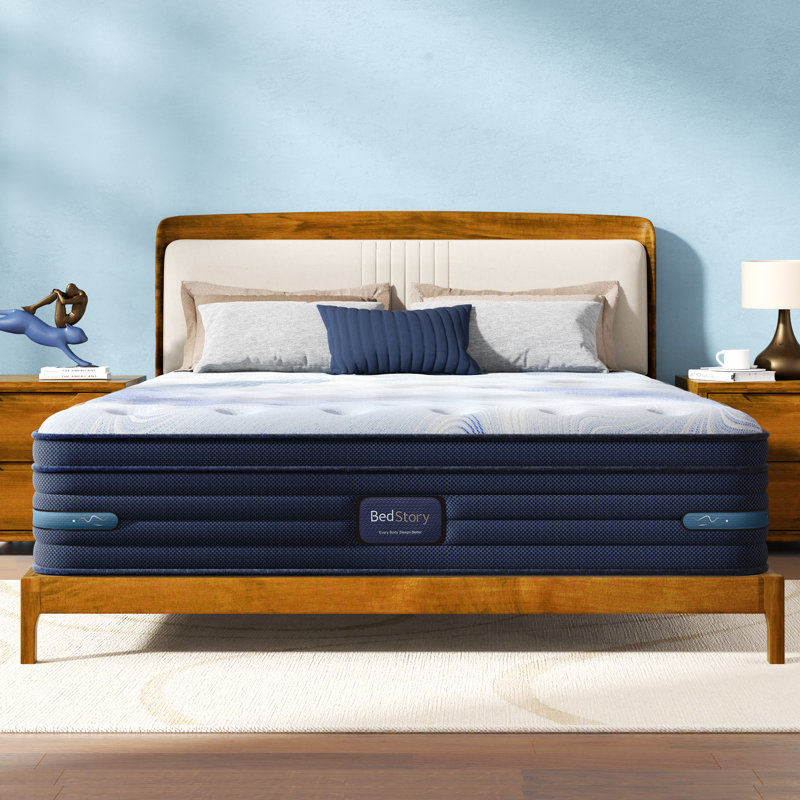 12" Firm Hybrid Mattress with Wool Layer & 3-Zone Support- CertiPUR-US/OEKO-TEX, King, 12"