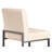 Beige Faux Leather Dining Chairs , Mid-Century Modern Dining Room Chairs with Armless, Checkered Kitchen Chair with Metal Legs-1134955011-1133027175
