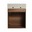 Meuble-lavabo de 18 po avec lavabo simple - salle de rangement abondante, lavabo en céramique de qualité, style épuré, vaste vasque flottante en ébène brun,