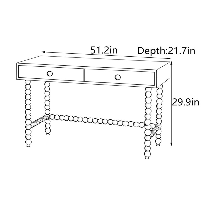 American Country Style Solid Wood Entryway Table