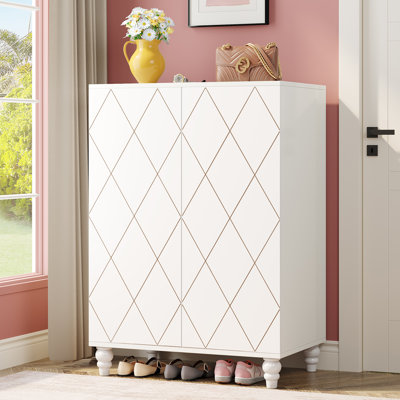Armoire de rangement pour chaussures 24 paires avec tablettes réglables pour le vestibule