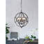 Lustre à 4 lumières en métal, luminaire suspendu avec chaîne réglable pour le vestibule de la salle à manger de la cuisine, ampoule non incluse