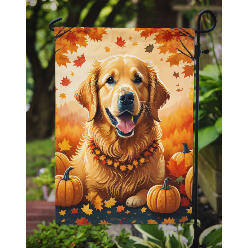 Golden Retriever Fall Garden Flag