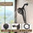 7-Spray Handheld Shower Head with One-Button Detachable Shower Head and Built-in Filter Matte Black-124477912