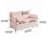 Corduroy 3-in-1 Convertible Sleeper Sofa Couch Futon Sofa Bed Pull Out Sofa Bed with USB Ports and Side Pockets-1400790568