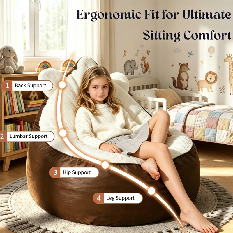 Fauteuil à billes rembourré de mousse à mémoire de forme en velours doux, fauteuil à billes mignon pour adolescents et adultes