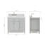 Meuble-lavabo simple 36 po avec plateau en marbre de Carrare Aberdeenshire-85364264