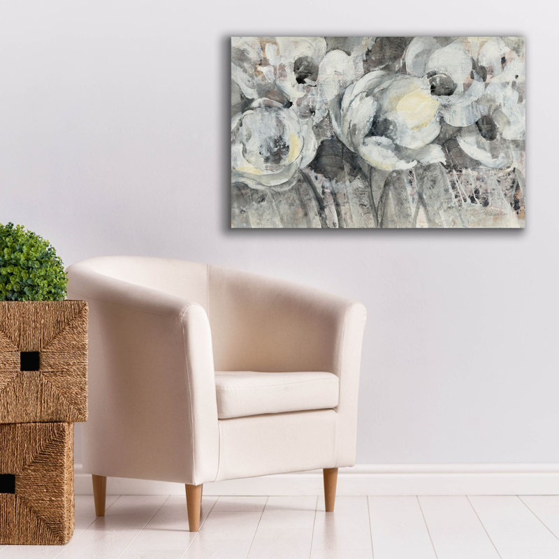 «Floral Fantasy» par Albena Hristova, art mural sur toile, H 26 po x l 40 po x P 1,5 po