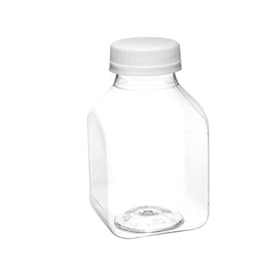 Ecoquality 8Oz Clear Plastic Juice Bottles With Caps - For Juices, Milk, Smoothies, Picnic, And Meal Prep (160)
