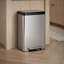 Reset 13 Gallon Kitchen Trash Can, Stainless Steel Hand Free Step Trash Can with Quiet-Close Lid-1121578208-1150266218