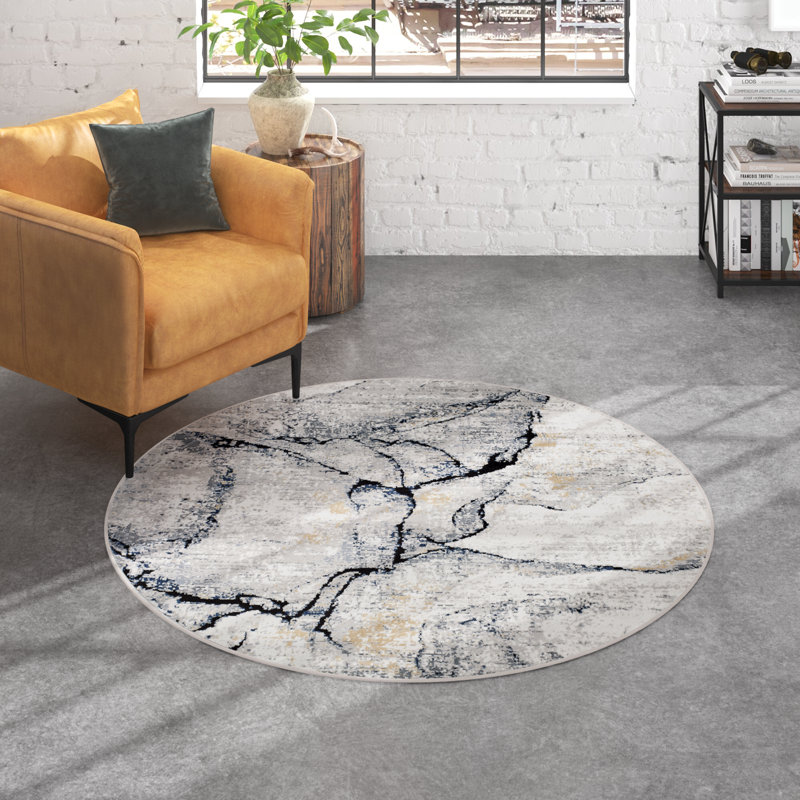 Steve Abstract Indoor Rug, Square 6'7"