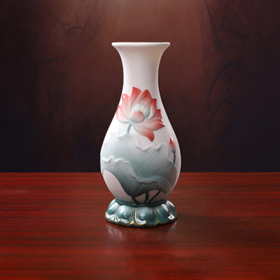 Exquis vase en céramique Guanyin Lotus