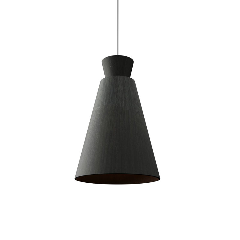 Luminaire suspendu simple à 1 lumière Conical, Gris anthracite