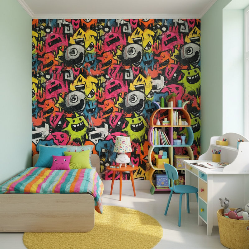 Papier peint graffiti urbain