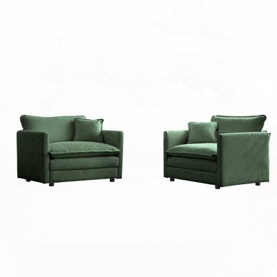 Ensemble de chaises avec accoudoirs rembourrés Chenille