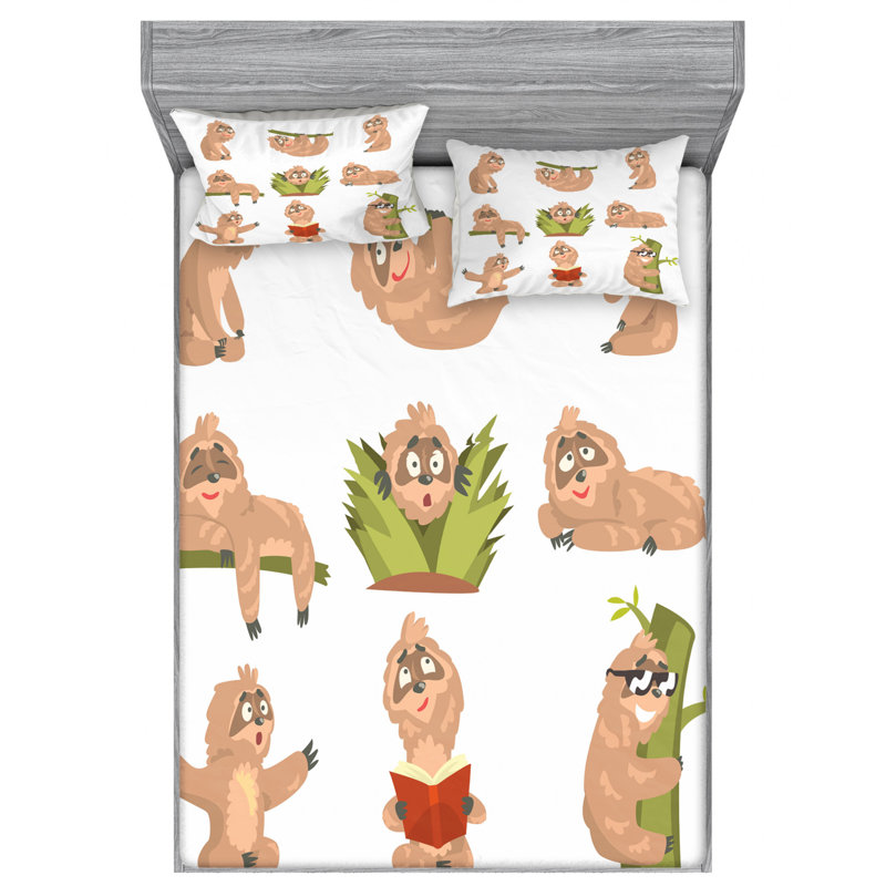 Microfiber Sheet Set, Queen Sheet Set with Fitted Sheet