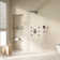 Rainier 4-Function 20 Inch Wall Mounted Rectangular Rainfall Thermostatic Shower System With 6 Body Jets