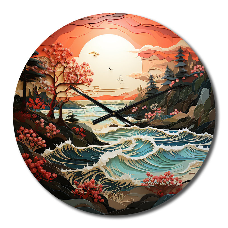 Demaree - Nautical & Beach Wall Clock, Small