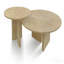 Ensemble de tables basses en marbre naturel beige Glod, petite table, table de salon, pierre naturelle, marbre véritable, marbre véritable