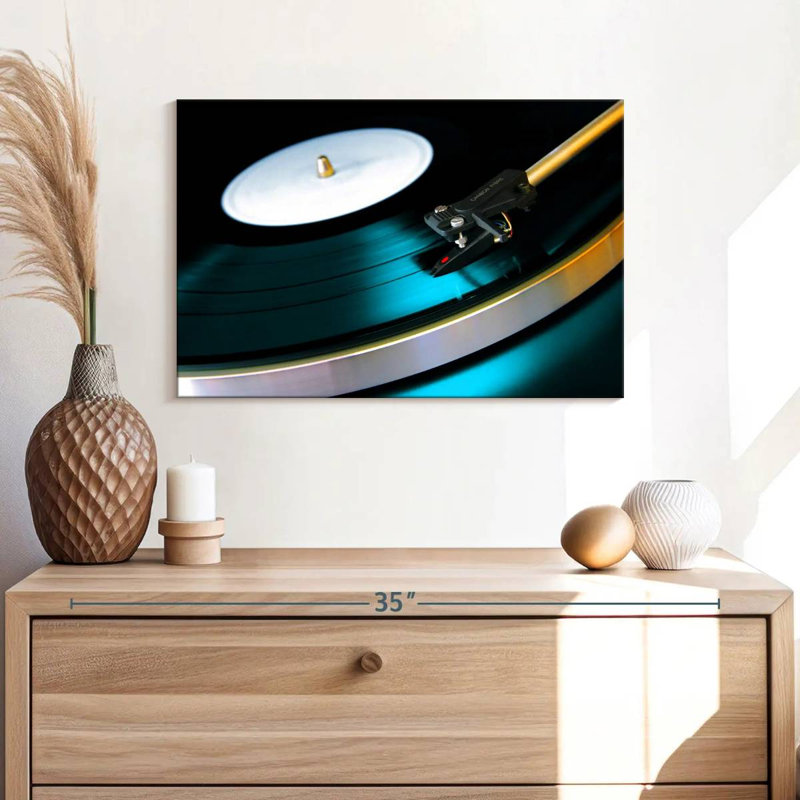 Abarca Playing Vinyl Record, 8" H x 12" W