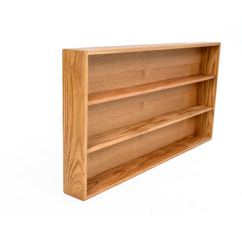 Shelf-Style Wooden CD/DVD/VHS Rack - 08 Series, Natural, 27" H x 52" W x 5.25" D