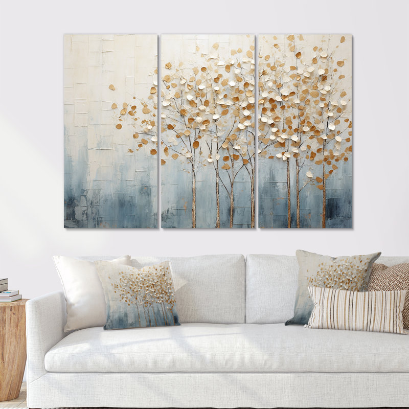 Graham - Tree Wall Art Set, Wrapped Canvas, 32" H x 48" W