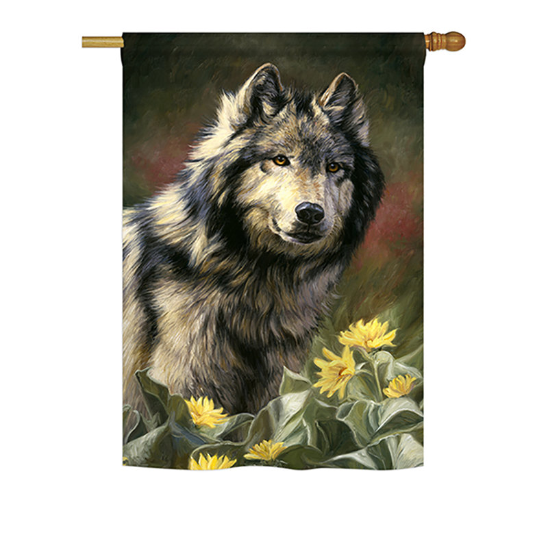 Drapeau maison / jardin en polyester Wild Spirit, H 40 po x l 28 po