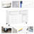 Home Office Storage Stand - White Printer Cabinet With Caster Wheels, 2 Locking Breaks, Drawer, And 3 Shelves For Notebooks Pens Mobile Keeping Supplies Neat