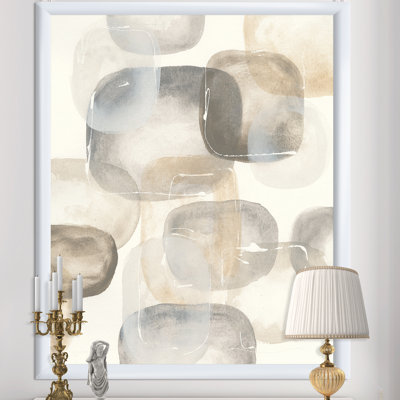 " Neutral Oval Gray Stones II "