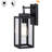 1-Light Matte Black Outdoor Wall Lantern with Dusk to Dawn-473406139