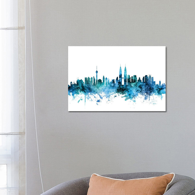 Kuala Lumpur, Malaysia Skyline by Michael Tompsett - Wrapped Canvas Gallery-Wrapped Canvas Giclée