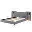 Upholstered Bed Pu Grey