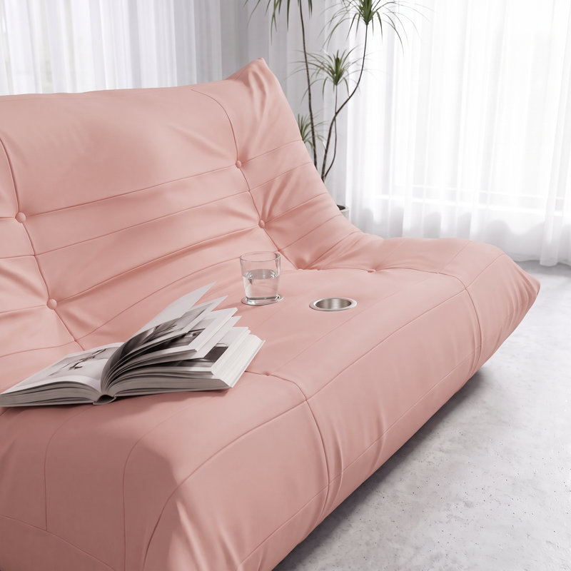 Causeuse moderne et ergonomique avec porte-gobelet intégré, pink Foam