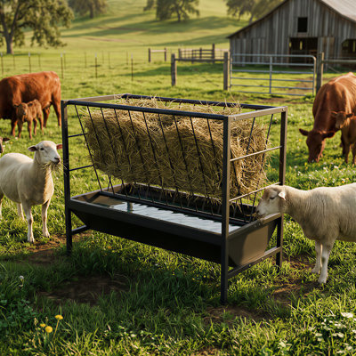 45-Gallon Heavy-Duty Pasture Feeder With 24 Gallon Feed Pan