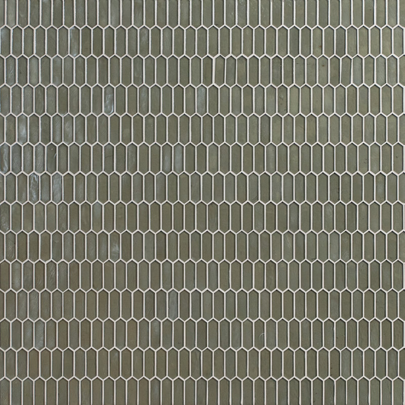 Rietto Spire 10 in. x 12 in. Glossy Glass Mosaic Wall Tile, Cresta Dusk