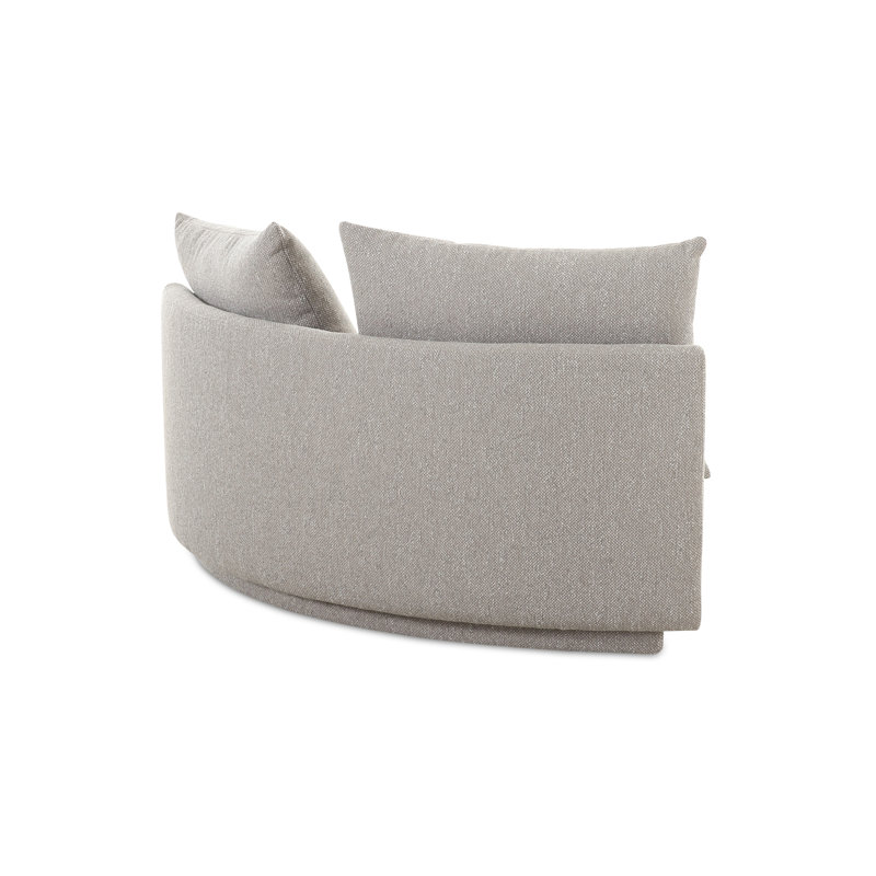 Catalya Upholstered Corner Chair, Novax Light Grey Boucle