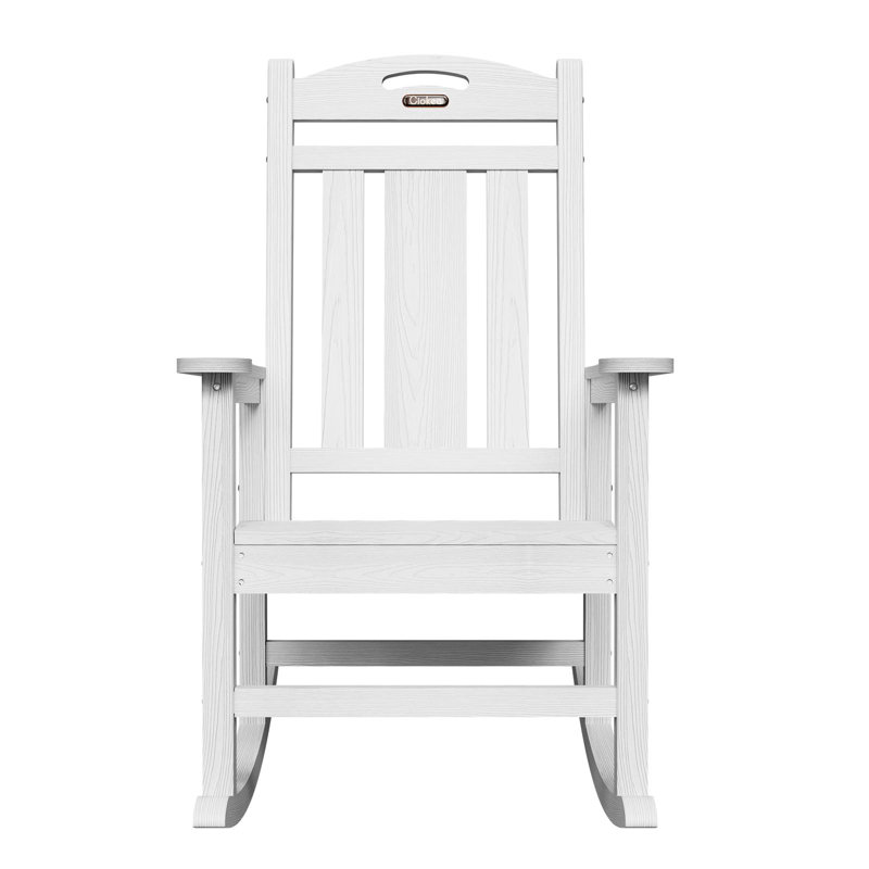 Chaise berçante pour foyer en PEHD, Blanc