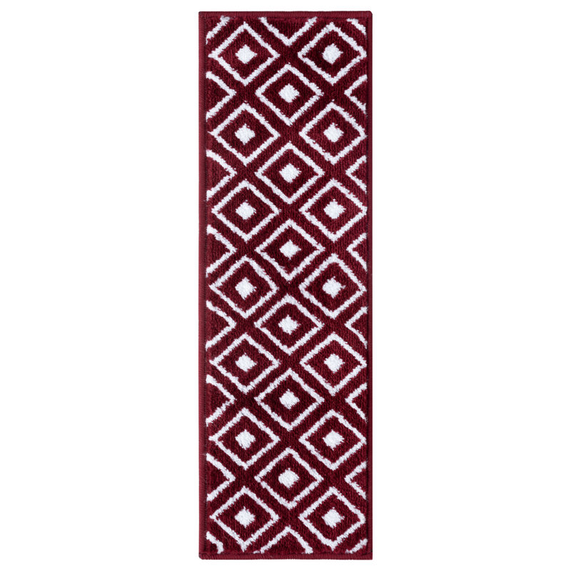 Tapis d'escalier Santana, Rouge/Ivoire
