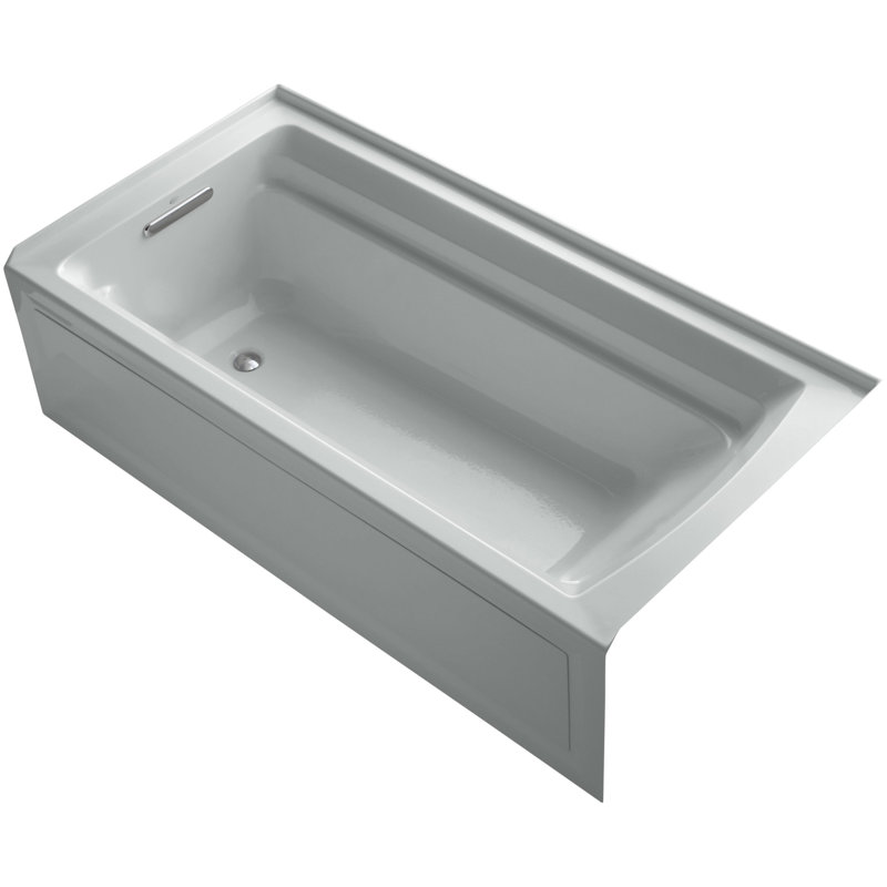 Baignoire de trempage 72 po. x 36 po. Archer, Gris glacial, Gauche