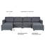 Canapé modulaire en U en forme de U avec rangement, canapé en tissu chenille pour salon, lit spacieux de 123 po