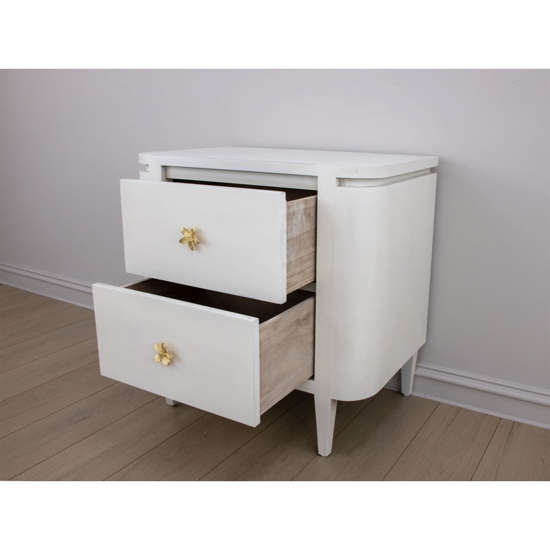 Octavia 2 - Drawer Solid Wood Nightstand