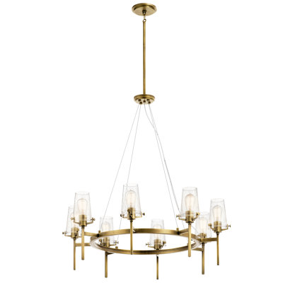 8 - Light Wagon Wheel Chandelier