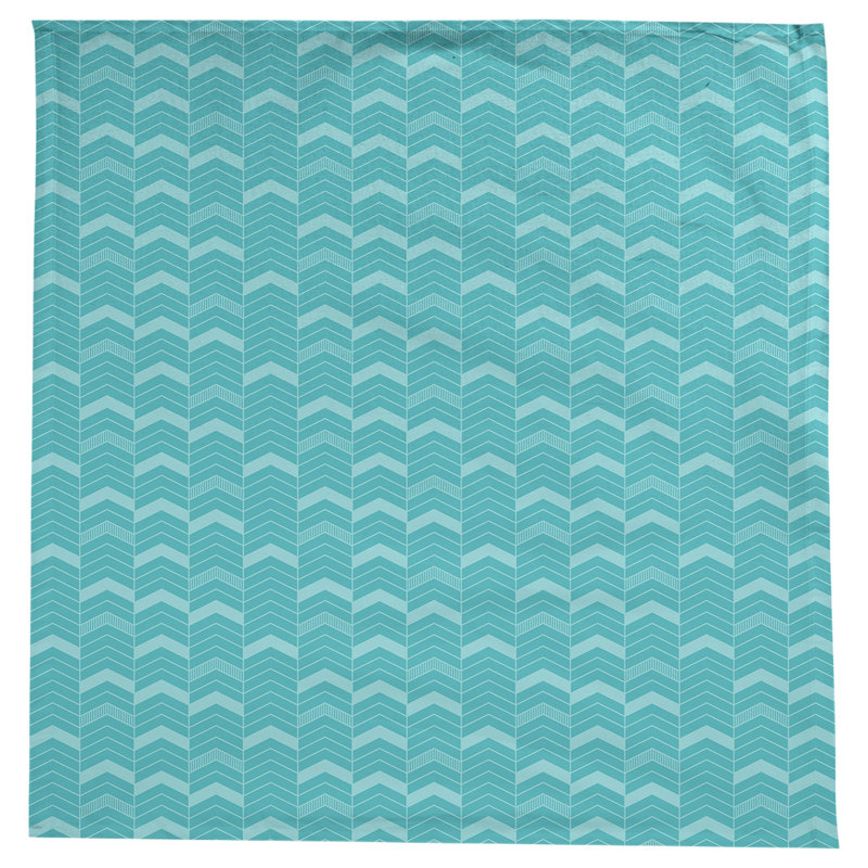 Nappe à chevrons à traits Stephenie, Bleu sarcelle