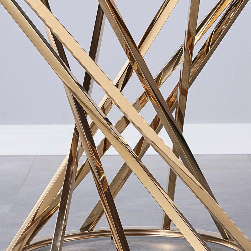 Table d'appoint ronde 19,5 "Modern, Doré