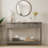 51-Inch Modern Water Ripple Console Table With 3 Wooden Drawers, Slim Entryway & Behind Sofa Table For Living Room, Hallway & Foyer, Farmhouse Accent-115951244