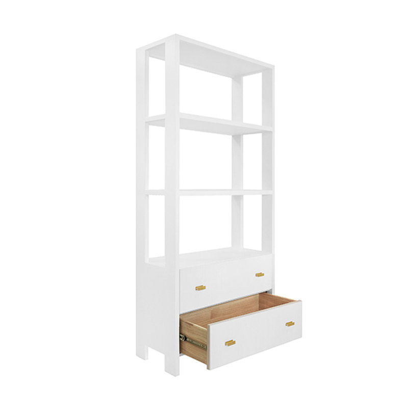 Davie Storage Bookcase, White